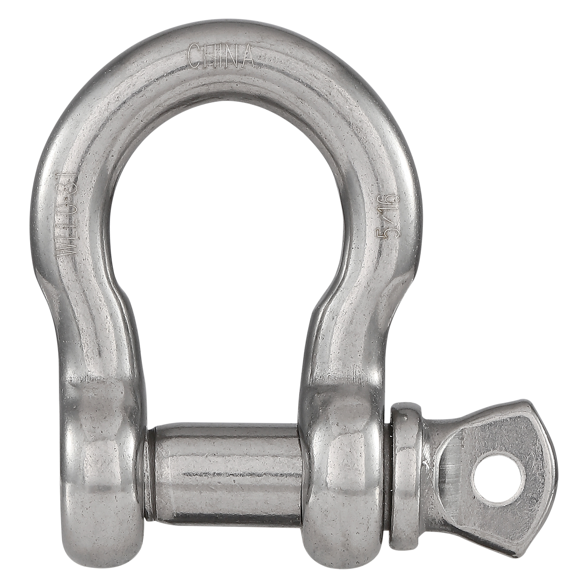 N100-279 Anchor Shackle, 5/16 in Trade, 1650 lb Working Load, 9/32 in Dia Wire, 316 Grade