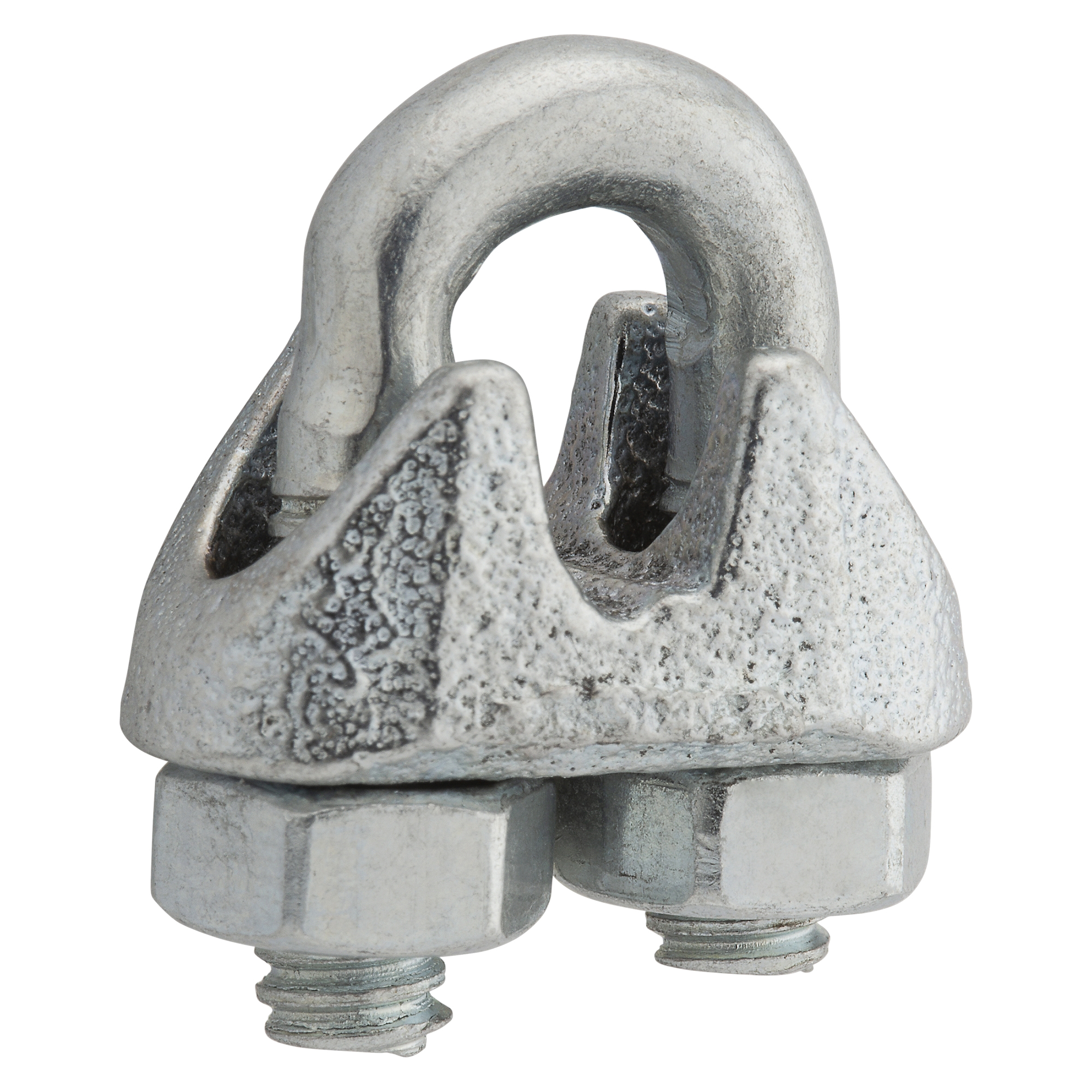 N889-014 Wire Cable Clamp, 3/16 in Dia Cable, 1 in L, Malleable Iron/Steel, Electro Galvanized/Zinc