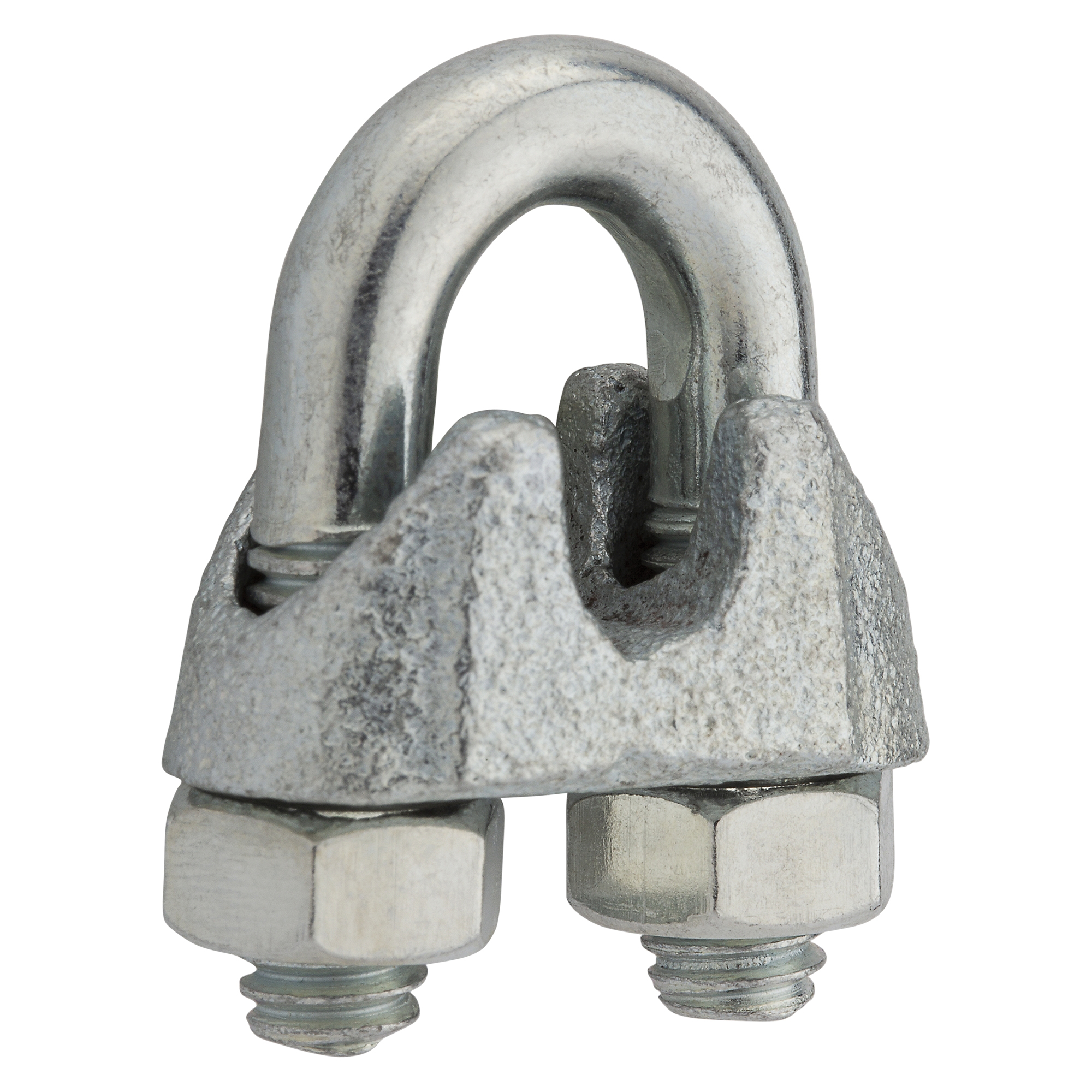 N889-015 Wire Cable Clamp, 1/4 in Dia Cable, 1-7/32 in L, Malleable Iron/Steel