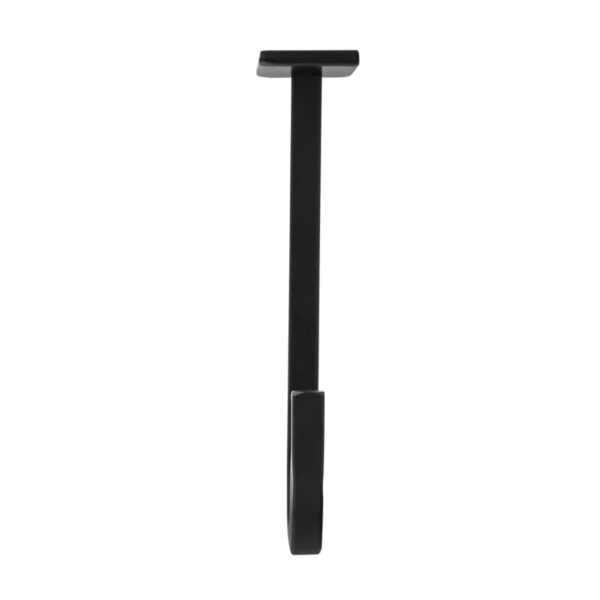 National Hardware N275-510 Long Hook, 5 in H, Steel, Black, Ceiling, Screw Mounting