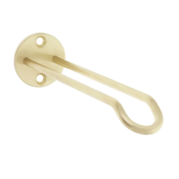 N275-521 Plant Hanger Wall Base, 7 in L, 1-25/32 in H, Steel, Brushed Gold, Screw, Wall Mounting