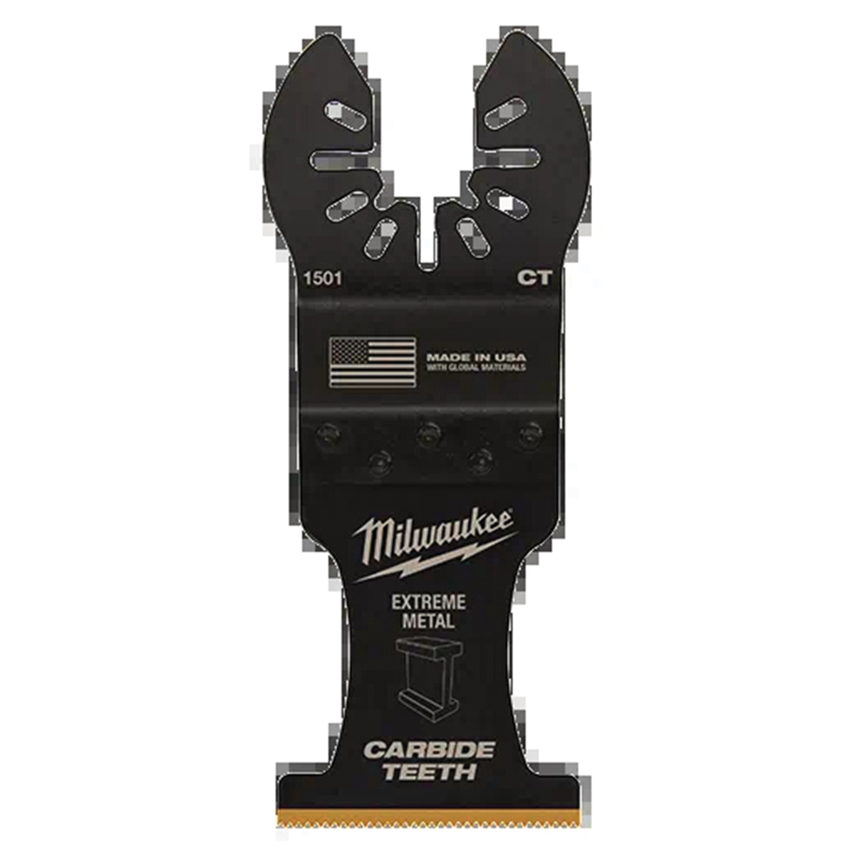 Milwaukee 49-25-1505 Blade, 1-3/8 in, Carbide/HCS/Titanium, 2 in D Cutting, 5/PK - 1