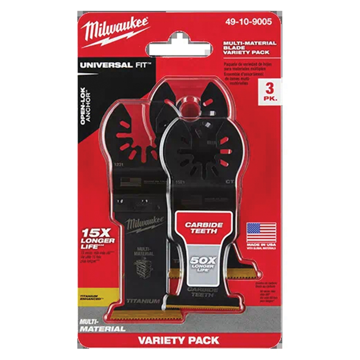 Milwaukee 49-10-9005 Blade Variety Pack, 3/SET