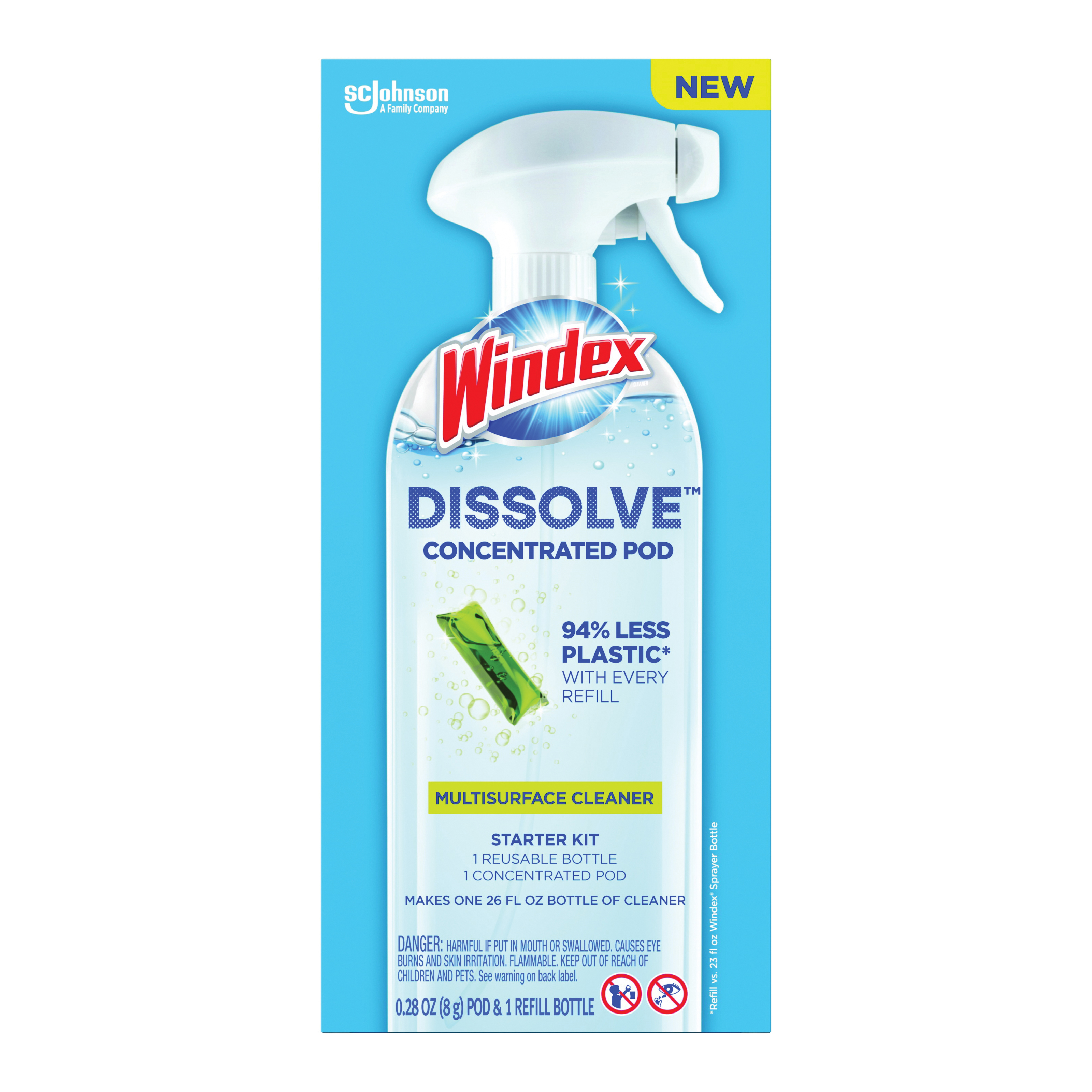 New 3 PACK Windex Streak-Free Spray Bottle Shine With Vinegar 23 Fl Oz FREE  SHIP