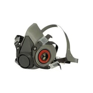 6000 Series Cartridge Respirator, 3M, Medium, Gray, Mask Only - 3