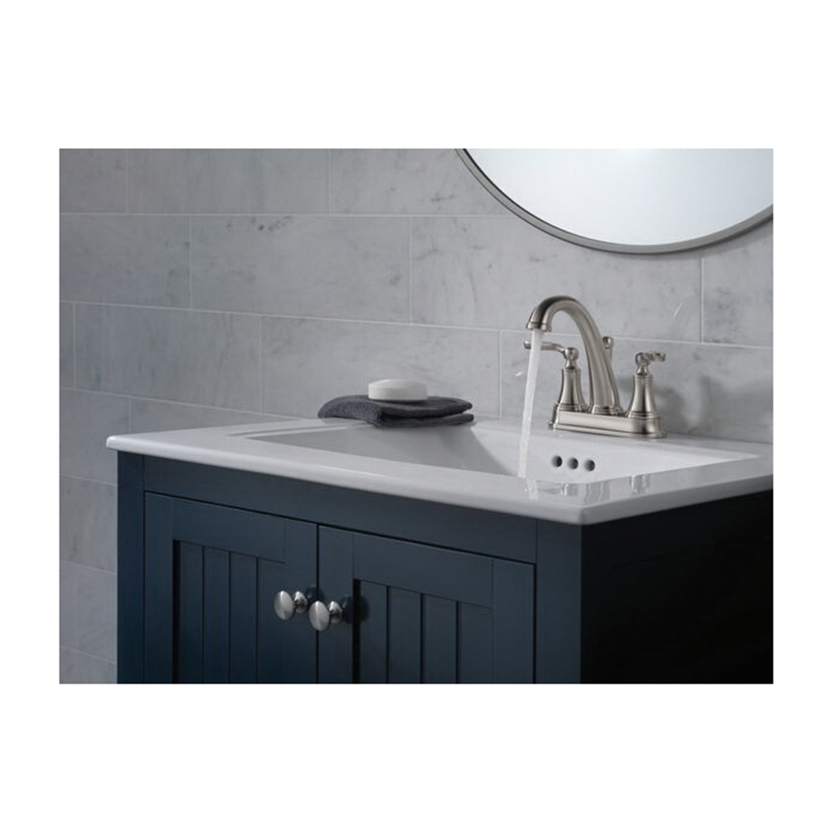 Woodhurst Bath Faucet, Delta, 2-Handle, Stainless - 5