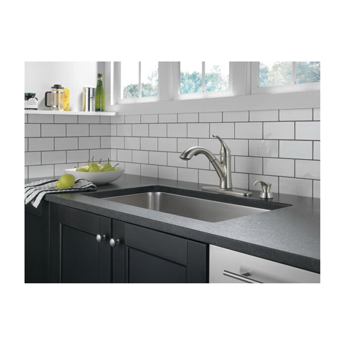 Kessler Kitchen Faucet, Delta, Pull Out, 1-Handle, Stainless, Includes Soap Dispenser - 3