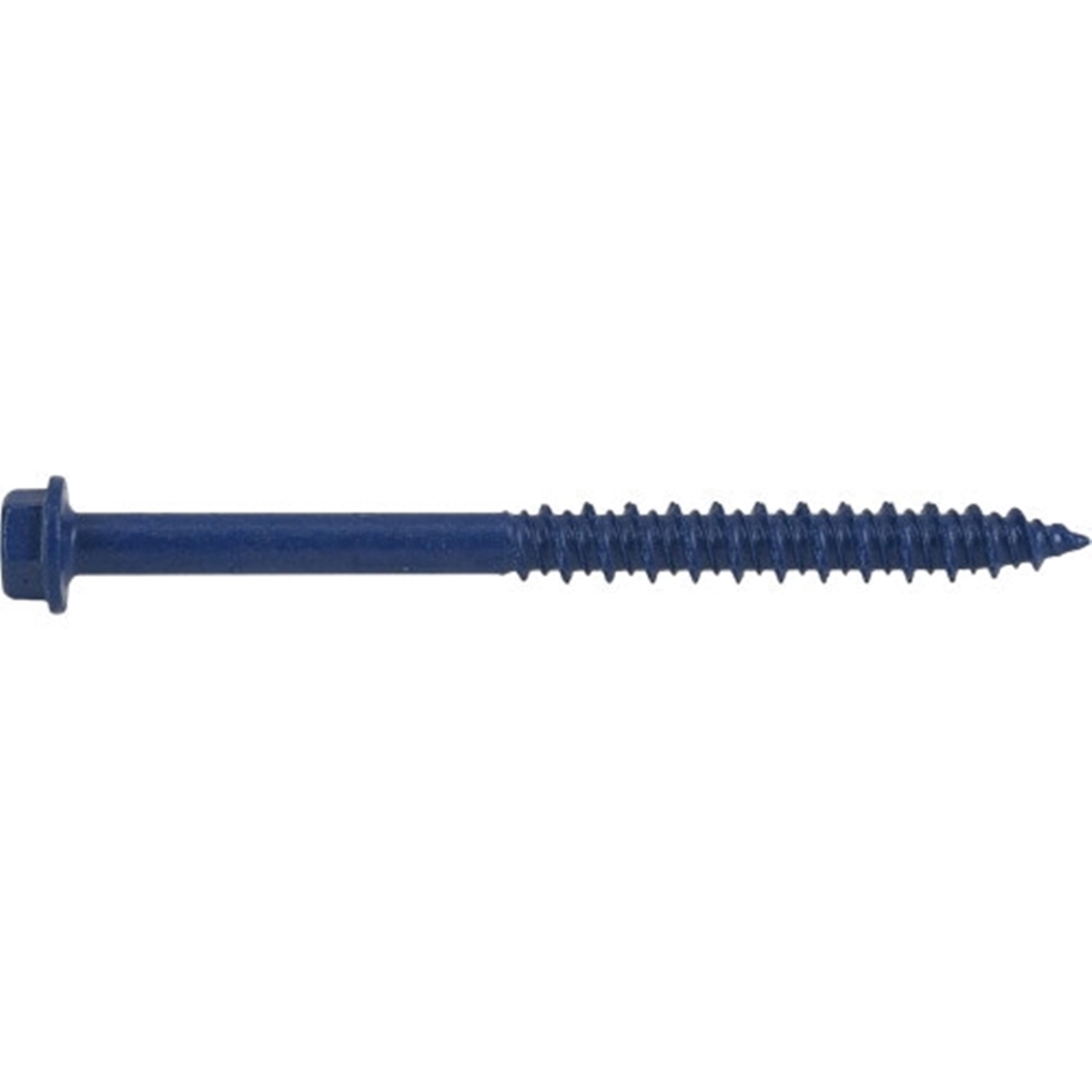 Concrete Screw Anchor, Power Pro, Blue, Hex-Drive, Washer-Head, 1/4 in x 3-1/4 in, 3 PC - 4