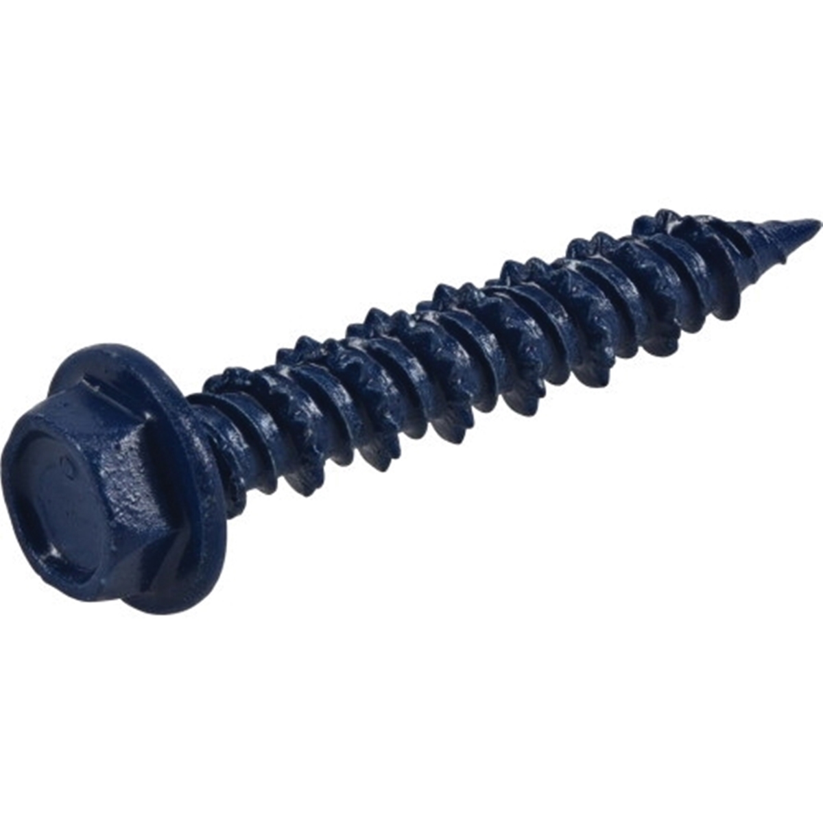 Power Pro 377236 Concrete Screw Anchor, 3/16 in Dia, 1-1/4 in L, Carbon Steel, Epoxy-Coated, Blue, 25/PK