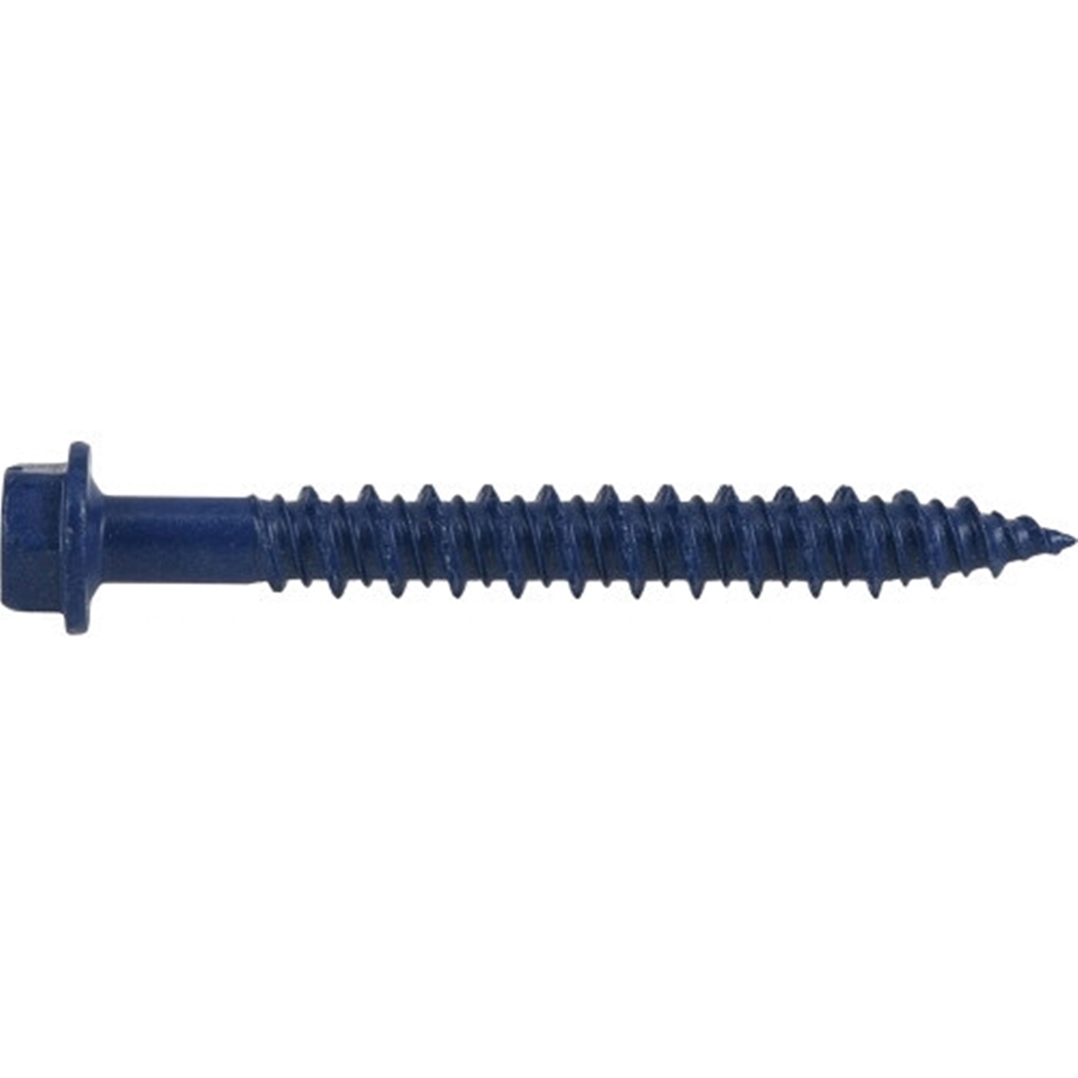 Concrete Screw Anchor, Power Pro, Blue, Hex-Drive, Washer-Head, 1/4 in x 2-1/4 in, 15 PC - 3