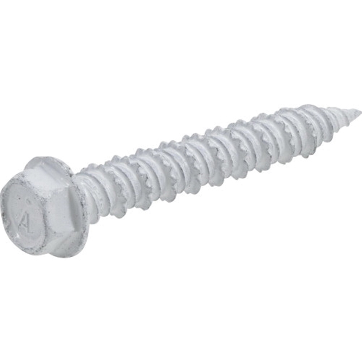 Power Pro 377306 Concrete Screw Anchor, 1/4 in Dia, 1-3/4 in L, Carbon Steel, Epoxy-Coated, White, 18/PK
