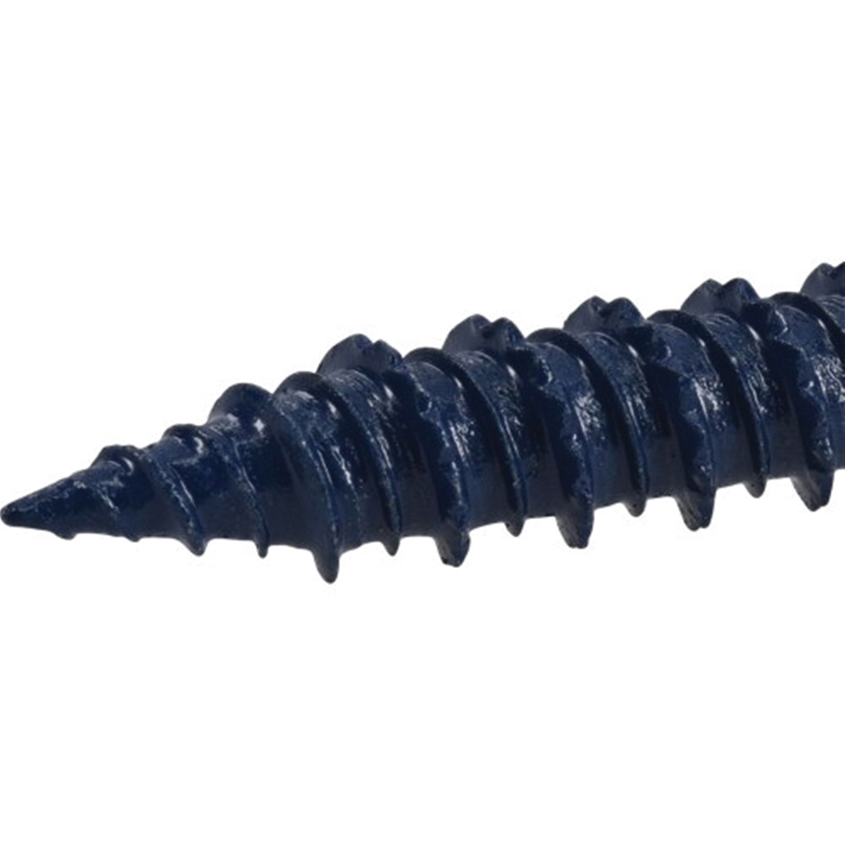 Power Pro 377244 Concrete Screw Anchor, 1/4 in Dia, 1-3/4 in L, Carbon Steel, Epoxy-Coated, Blue, 18/PK