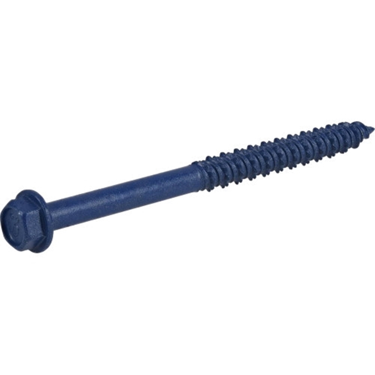 Concrete Screw Anchor, Power Pro, Blue, Hex-Drive, Washer-Head, 1/4 in x 3-1/4 in, 10 PC - 1