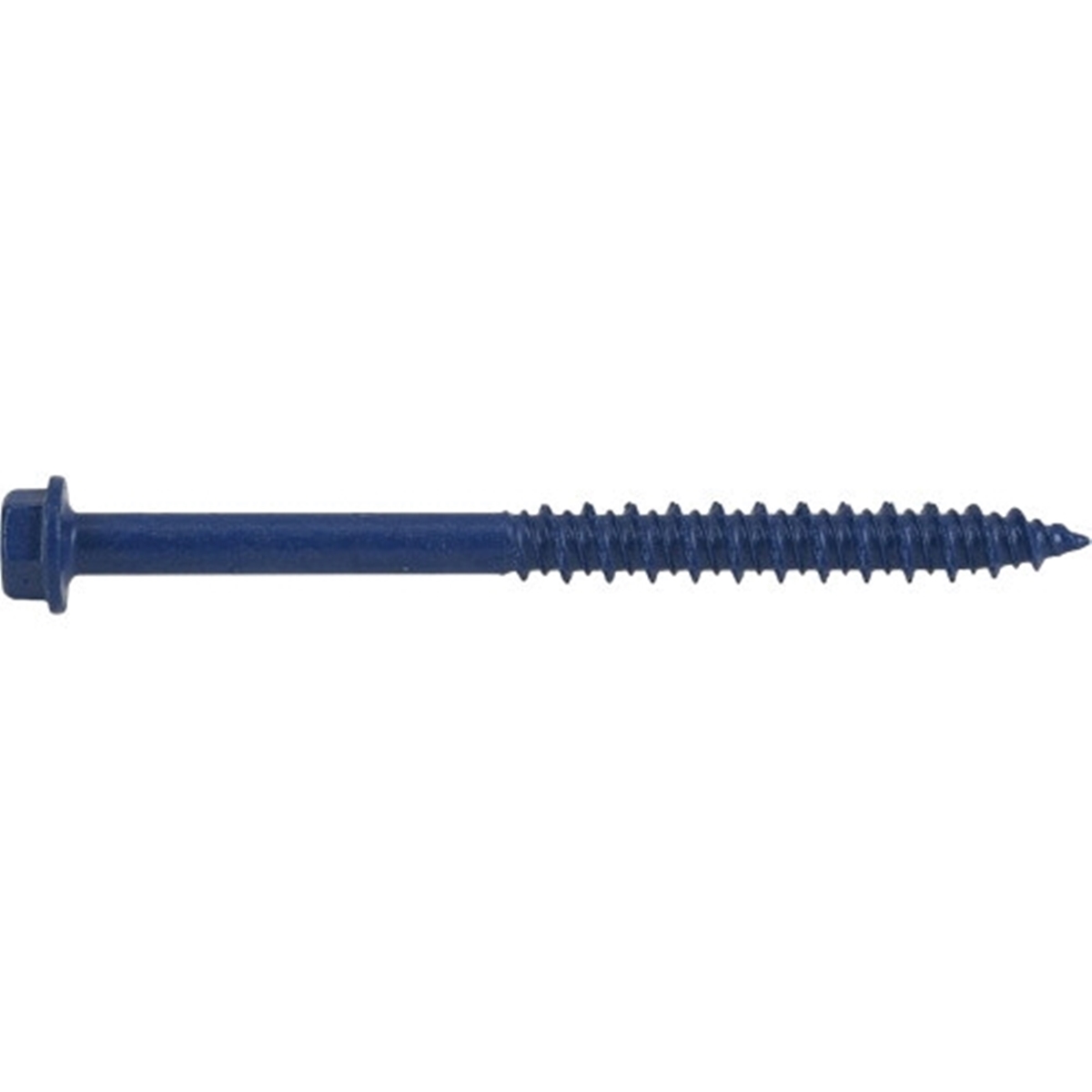 Concrete Screw Anchor, Power Pro, Blue, Hex-Drive, Washer-Head, 1/4 in x 3-1/4 in, 10 PC - 4