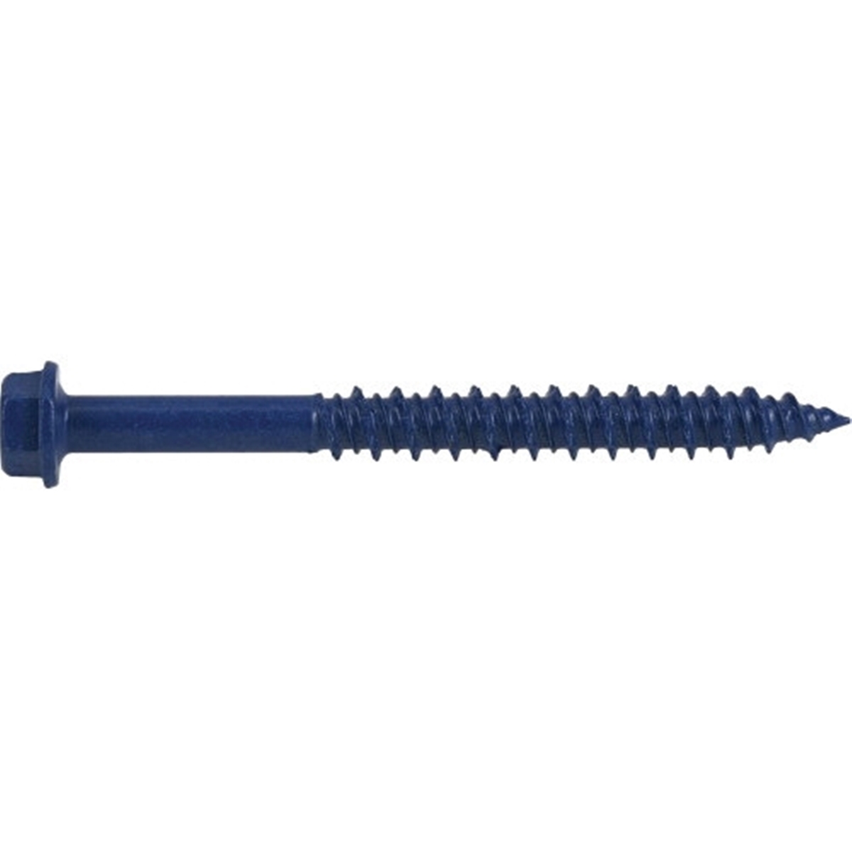 Concrete Screw Anchor, Power Pro, Blue, Hex-Drive, Washer-Head, 1/4 in x 2-3/4 in, 4 PC - 4