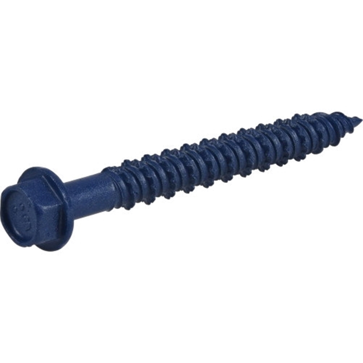 Concrete Screw Anchor, Power Pro, Blue, Hex-Drive, Washer-Head, 1/4 in x 2-1/4 in, 4 PC - 1