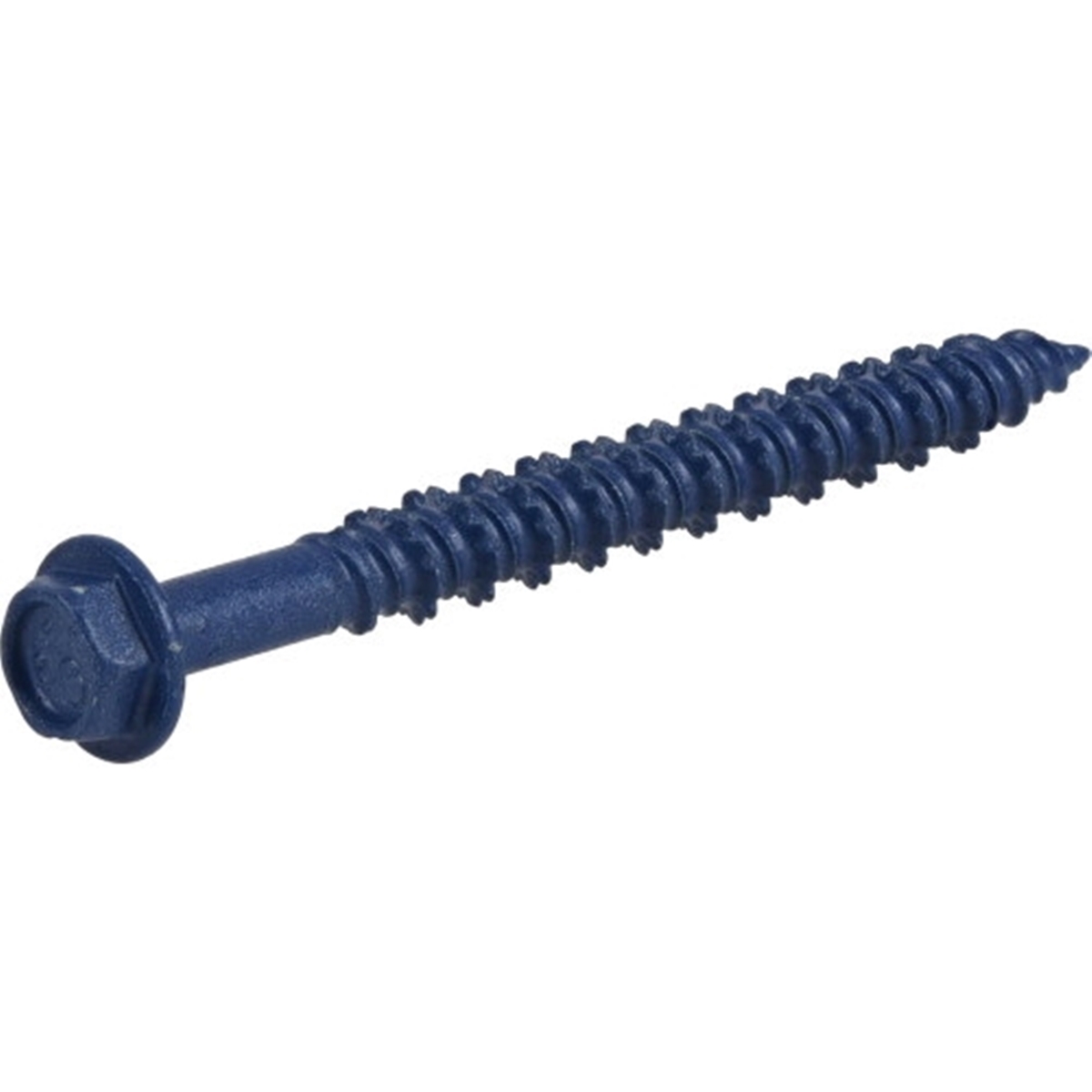 376502 Concrete Screw Anchor, 3/16 in Dia, 2-1/4 in L, Carbon Steel, Epoxy-Coated, 100/PK