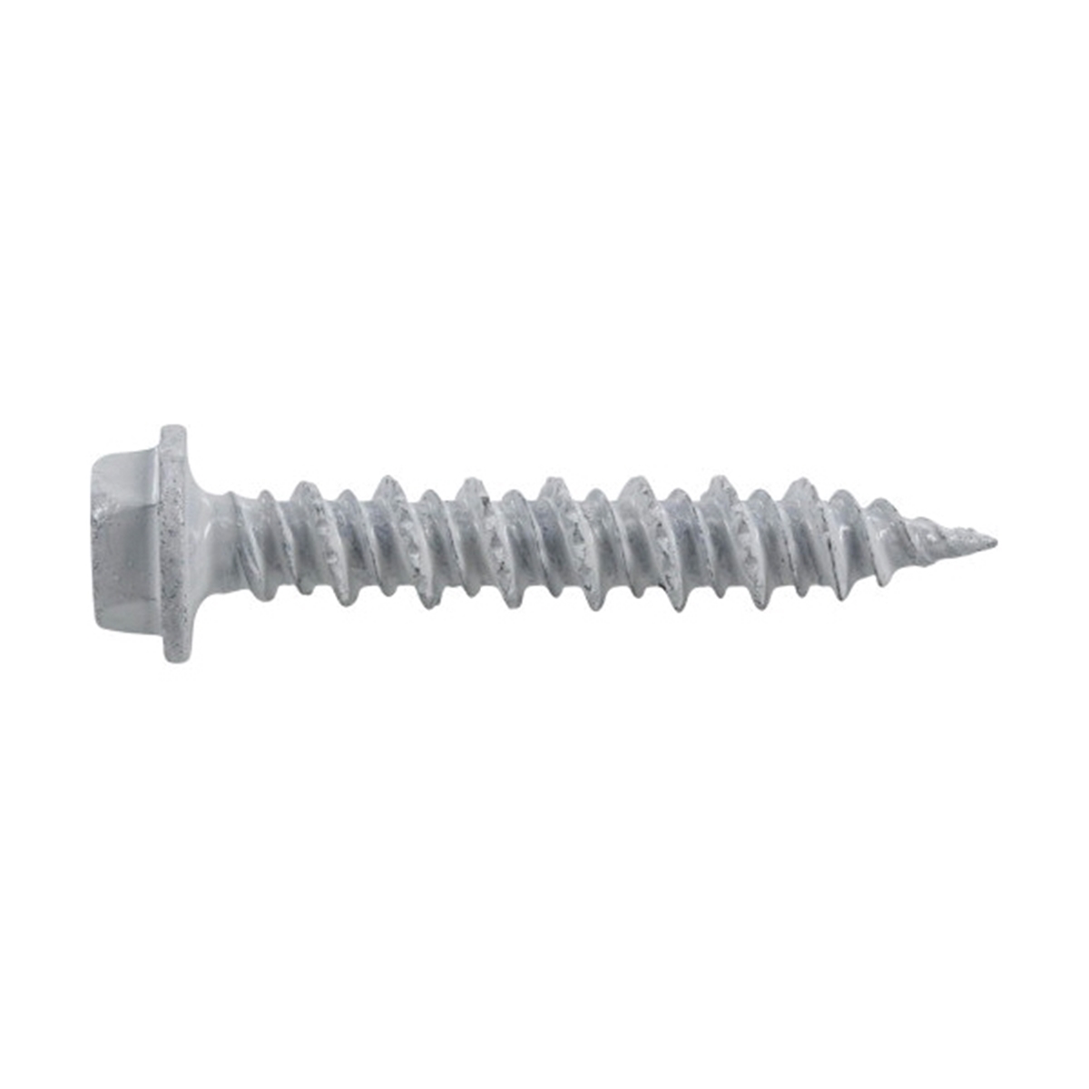 Concrete Screw Anchor, Power Pro, White, Hex-Drive, Washer-Head, 3/16 in x 1-1/4 in - 4