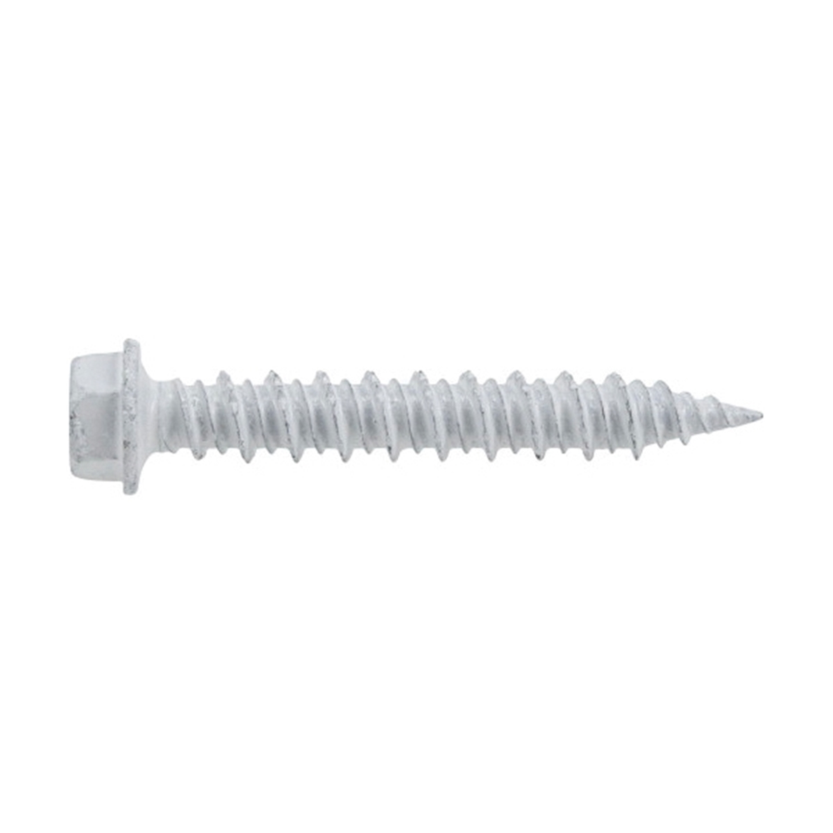 Concrete Screw Anchor, Power Pro, White, Hex-Drive, Washer-Head, 1/4 in x 1-3/4 in - 4