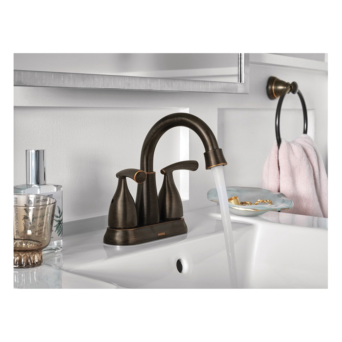 Essie Bath Faucet, Moen, 2-Handle, Mediterranean Bronze - 2