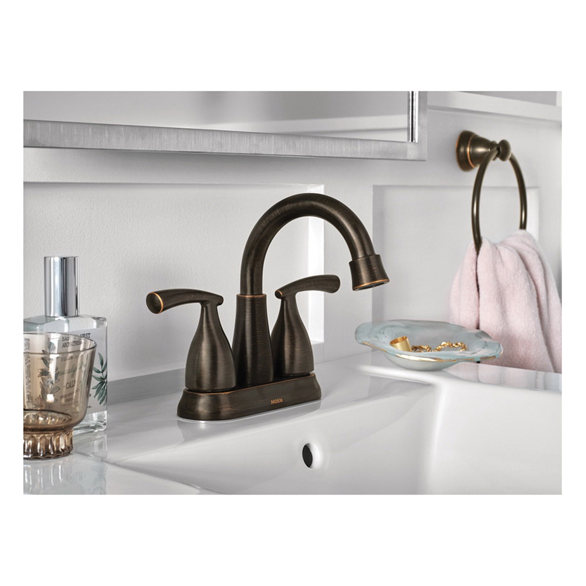 Essie Bath Faucet, Moen, 2-Handle, Mediterranean Bronze - 3