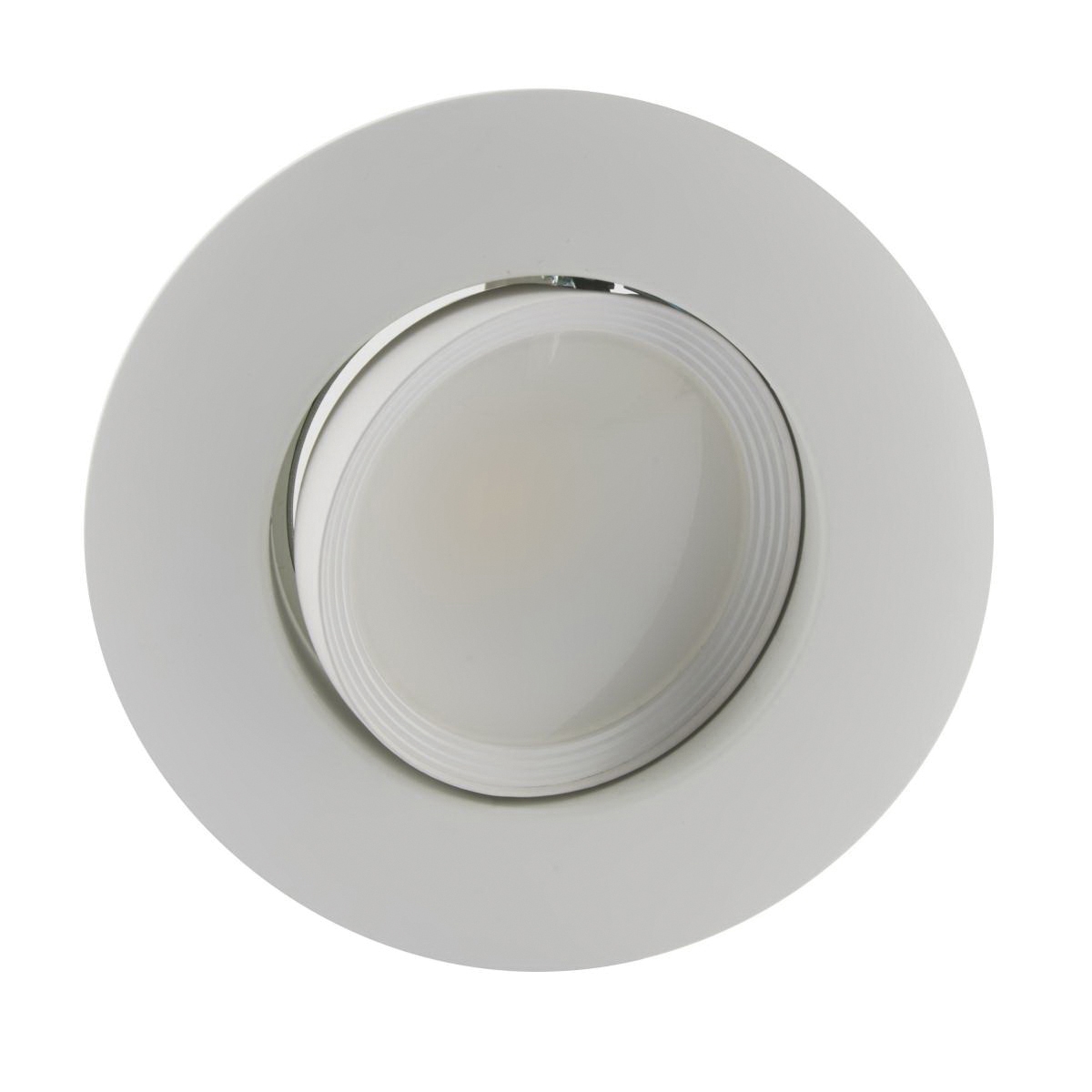 LED Retrofit Downlight, Satco, 5-6in, Gimbaled, Directional, 65 Watt Equivalent, 800 Lumen, 2700 Kelvin, White - 5