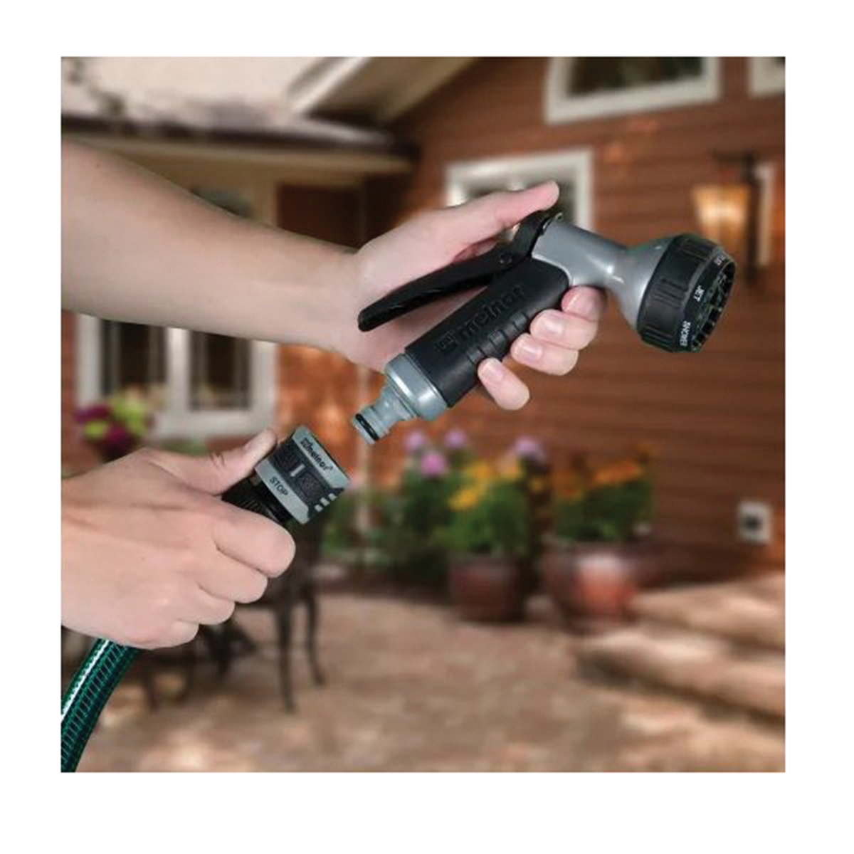 Quickconnect, Product End Connector with Water Stop, Melnor, Male, Plastic - 2