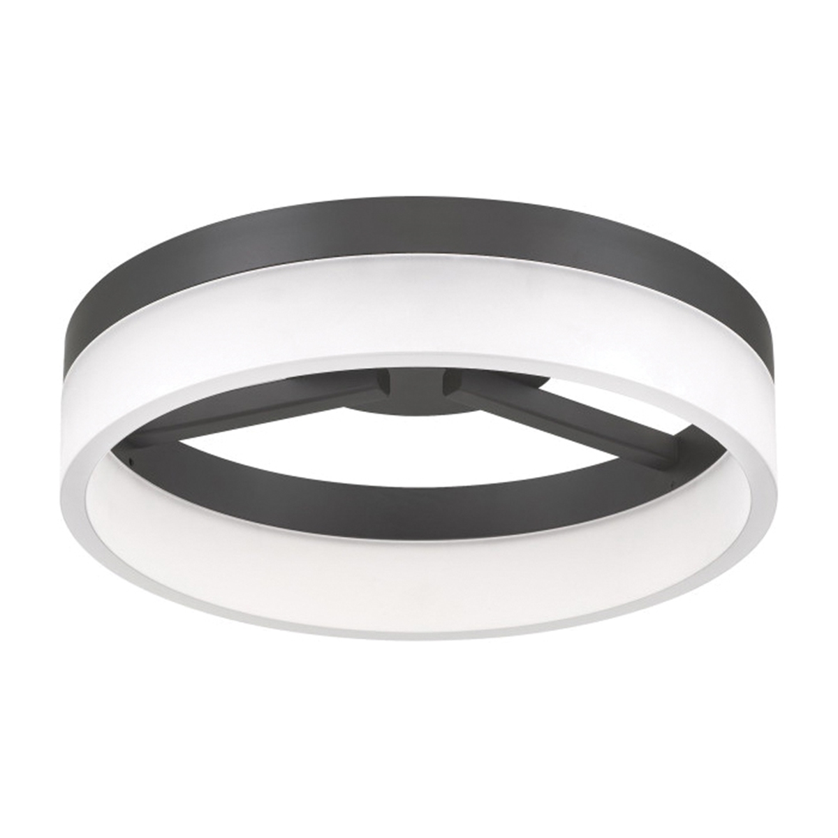 Cohen Flush Ceiling Light, Quoizel, Integrated LEDs, Bronze, 12 in W - 3