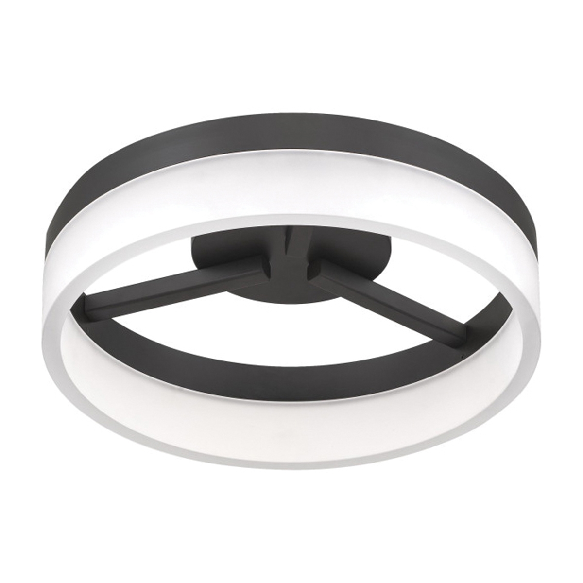 Cohen Flush Ceiling Light, Quoizel, Integrated LEDs, Bronze, 12 in W - 4