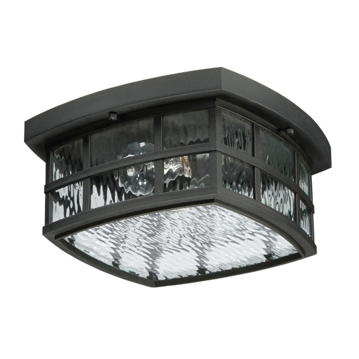 Stonington 1-Light Outdoor Flush Mount Light, Quoizel, Black - 2