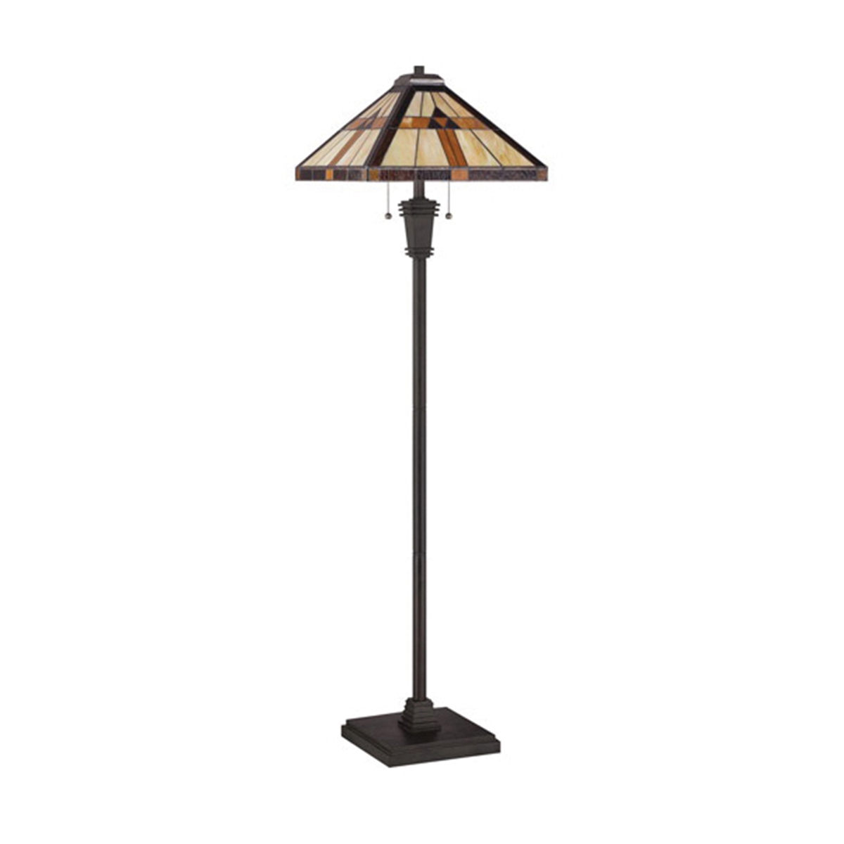 Tiffany Bryant Floor Lamp, Quoizel, 60 in H, 2-Light, Bronze - 2