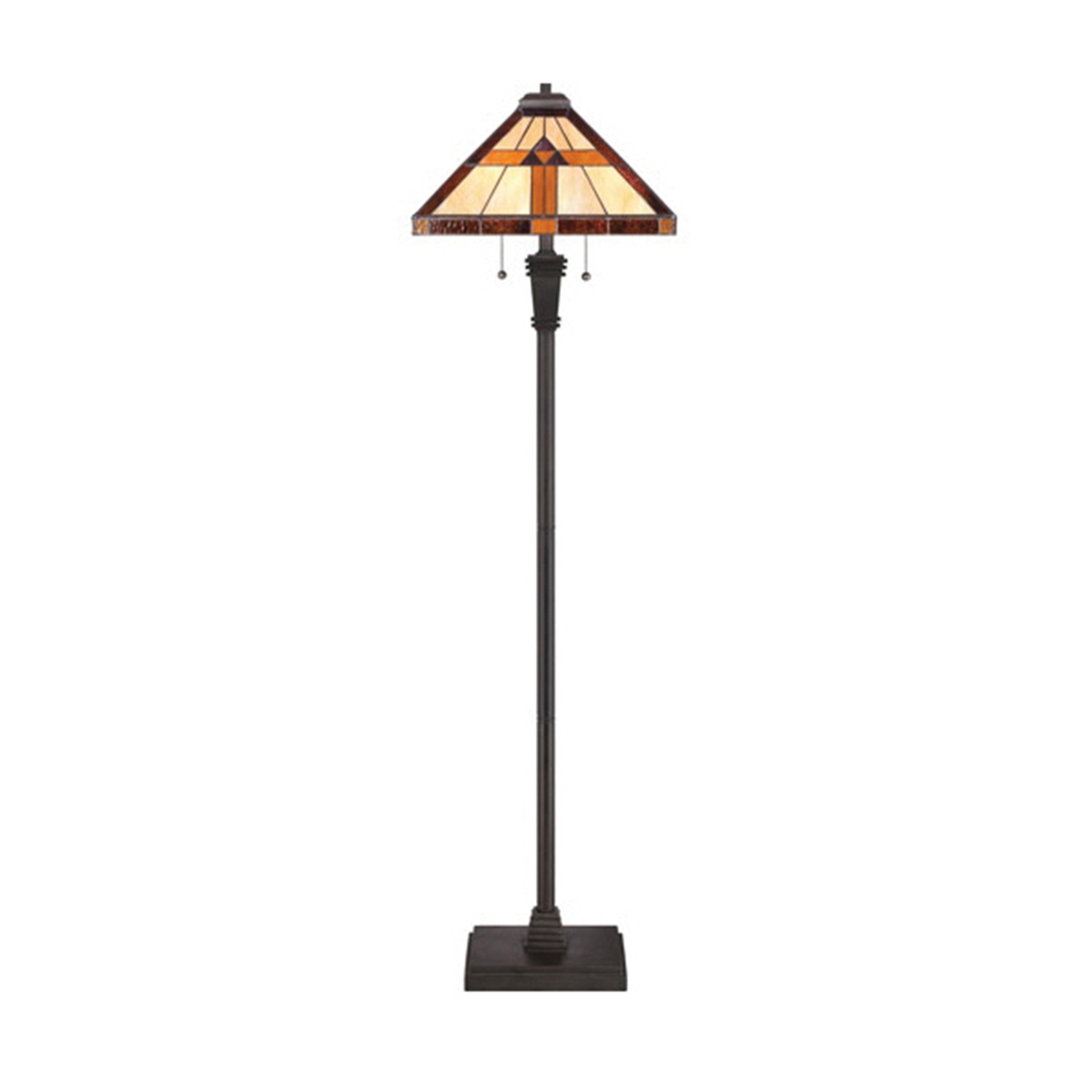 Tiffany Bryant Floor Lamp, Quoizel, 60 in H, 2-Light, Bronze - 3