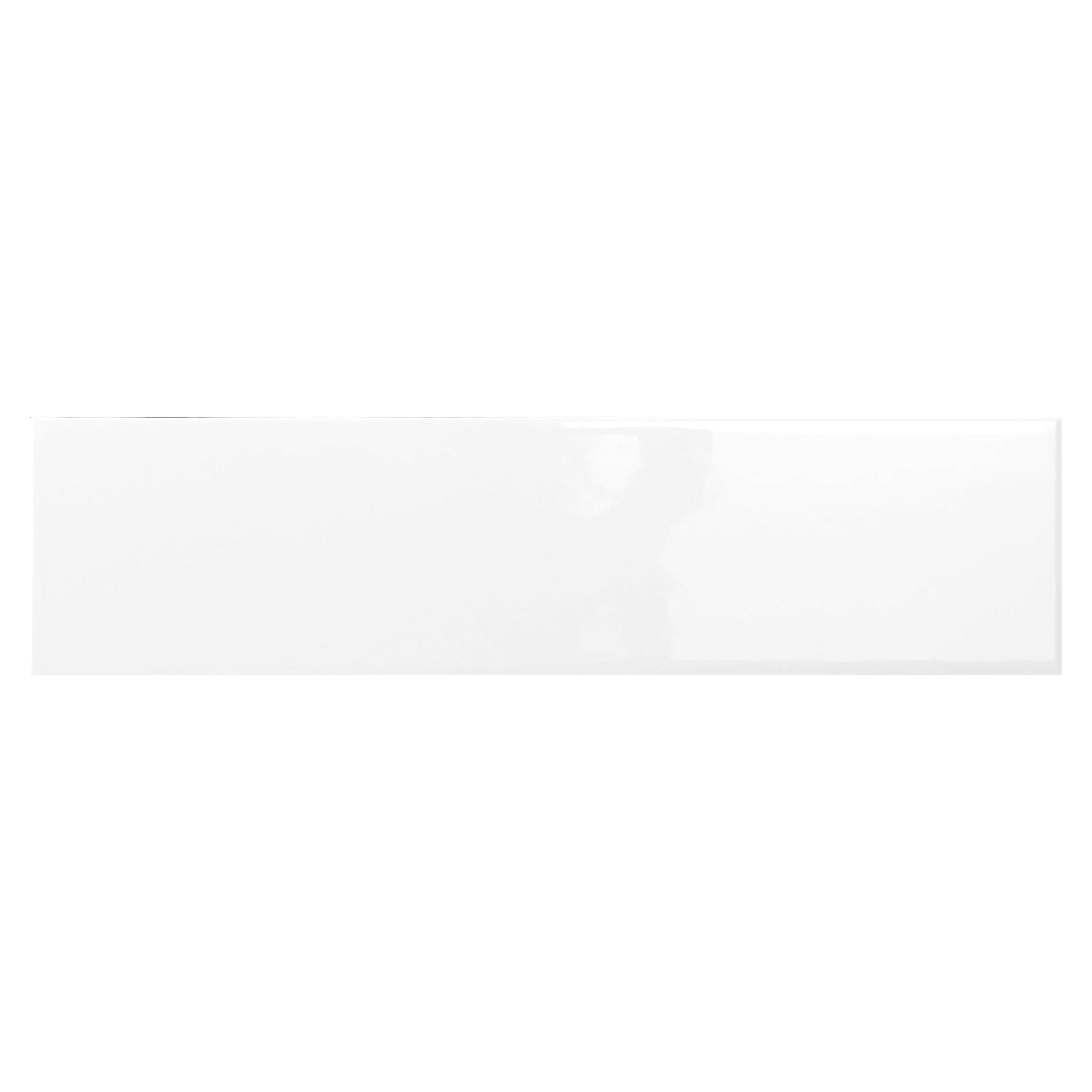 Catch Wall Tile, Emser Tile, 4 in W x 16 in L, Pressed Edge, Ceramic, Ice, Glazed/Gloss - 1