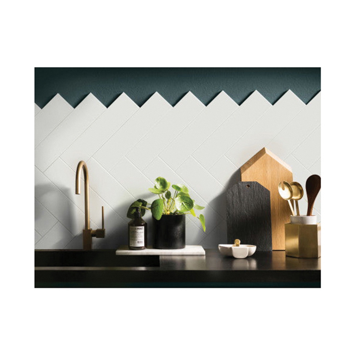 Catch Wall Tile, Emser Tile, 4 in W x 16 in L, Pressed Edge, Ceramic, Ice, Glazed/Gloss - 2