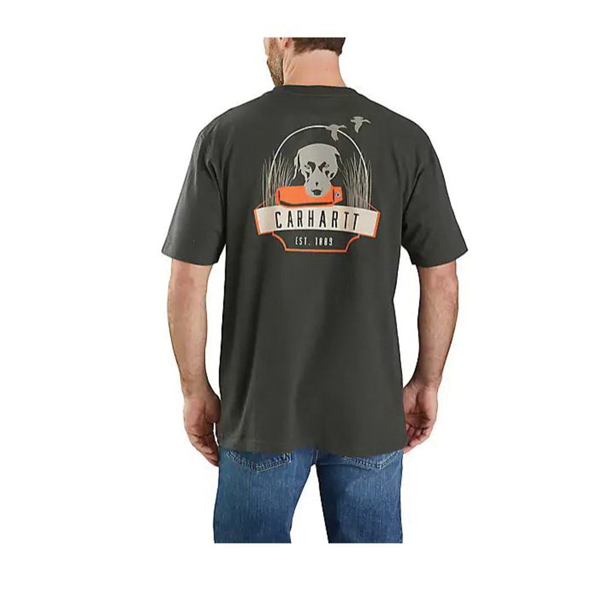 Carhartt 105184-306-S T-Shirt, S, Regular, Cotton, Peat,