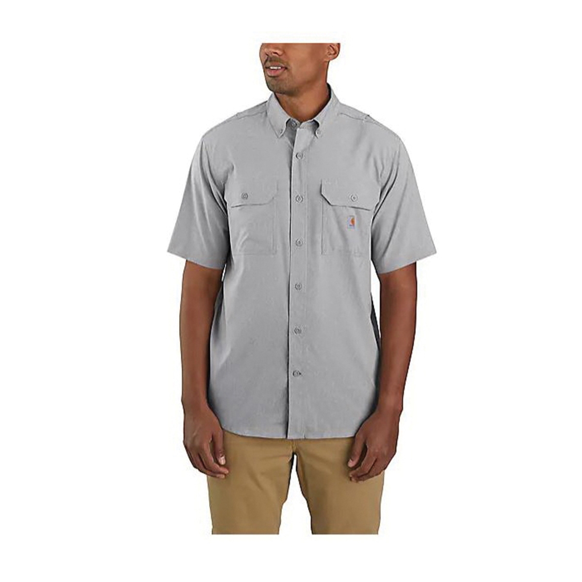 carhartt chambray short sleeve shirt