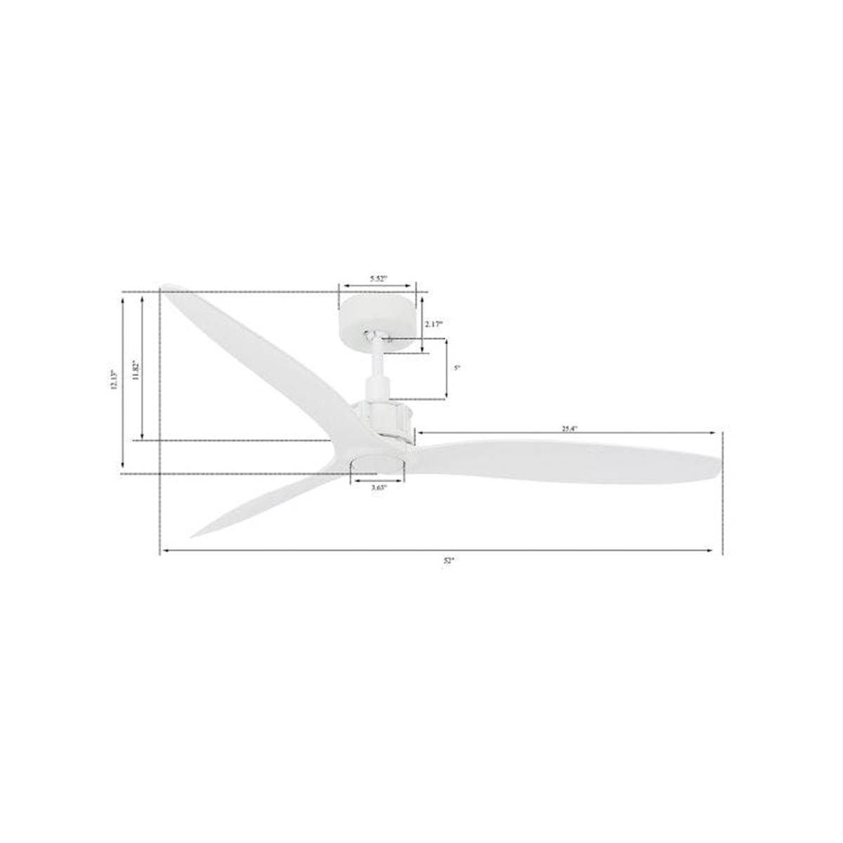 Viceroy Ceiling Fan, Lucci Air, 52 in Dia, White - 2