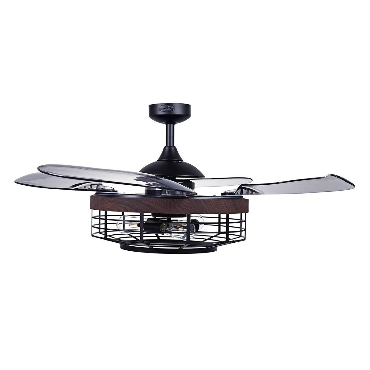 Ceiling Fan, Fanaway, Montclair, 48 in Dia, Retractable Fan Blades, Black/Smoke - 4