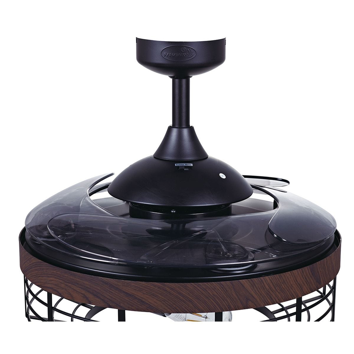Ceiling Fan, Fanaway, Montclair, 48 in Dia, Retractable Fan Blades, Black/Smoke - 5
