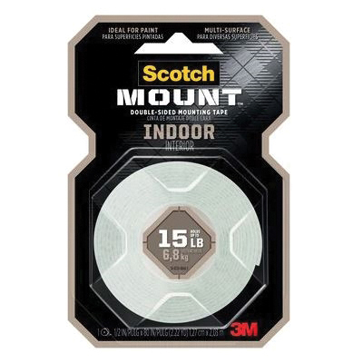 70009118079 Mounting Tape, 80 in L, 1/2 in W, White