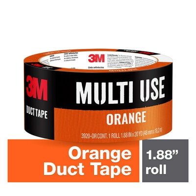 3920-OR Duct Tape, 20 yd L, 1.88 in W, Orange
