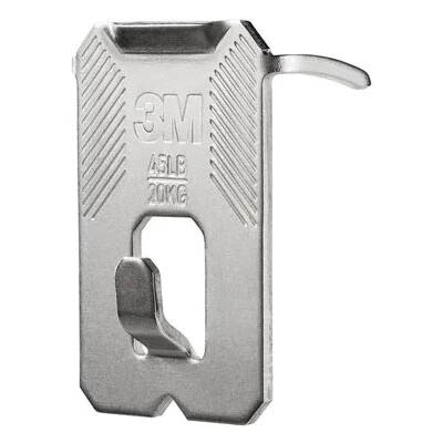 3M CLAW 3PH45-1ES Drywall Picture Hanger, 45 lb, Steel, 1/8 in Projection, Hanging, Wall Mounting