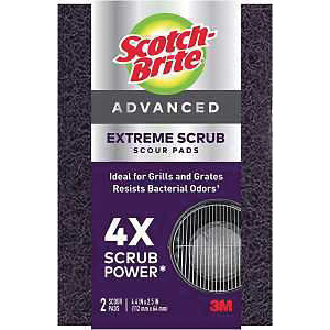 77222-R Extreme Scrub Scour Pad, 4.4 in L, 2-1/2 in W, Purple