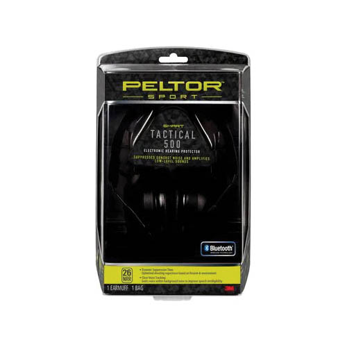 PELTOR Sport Tactical 500 TAC500-OTH Electronic Hearing Protector, 26 dB NRR, Vented, Adjustable Radio Band, Black - 2