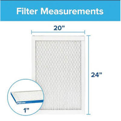 Filtrete UA26DC-6 Ultimate Allergen Reduction Filter, 24 in L, 20 in W, 13 MERV, 93 % Filter Efficiency - 2