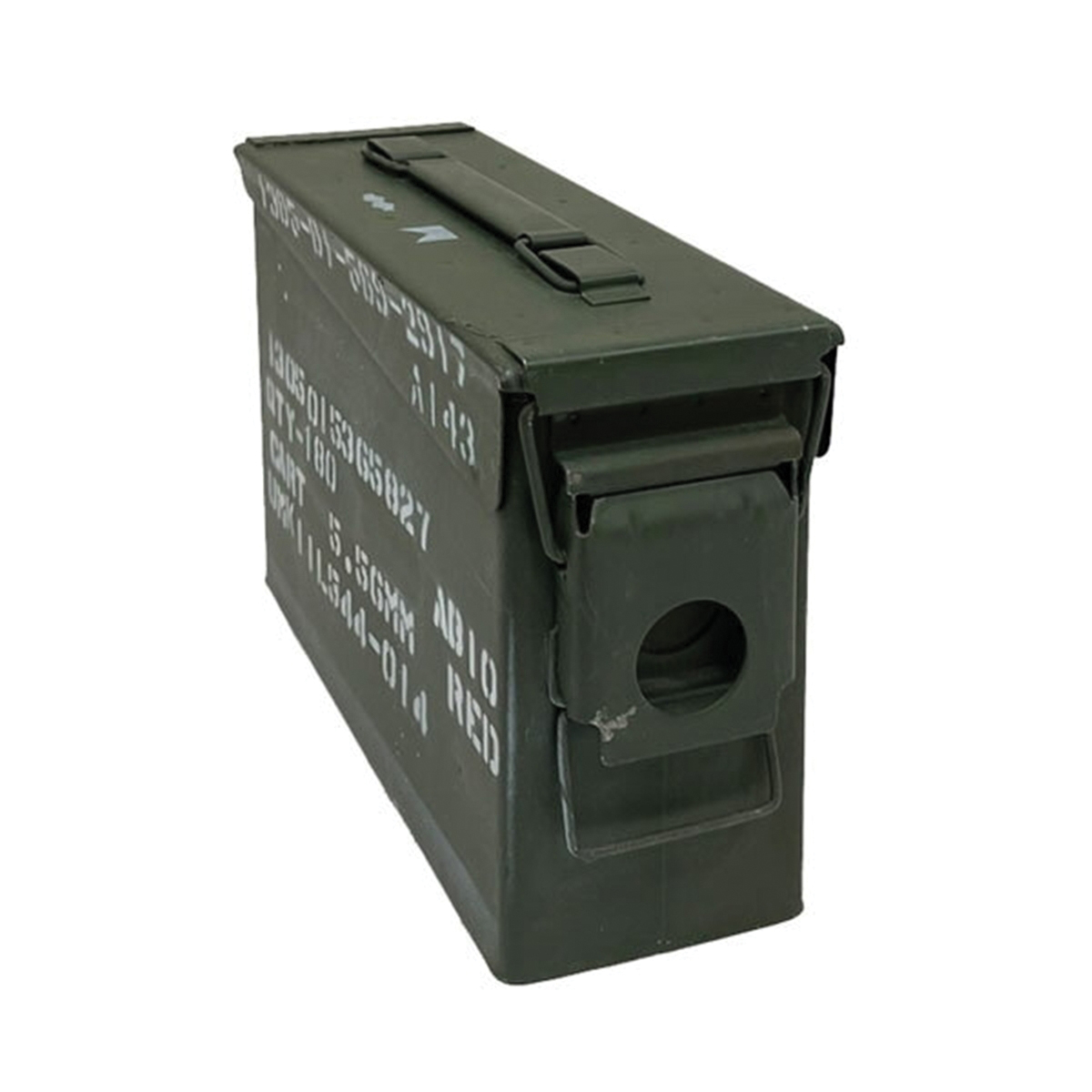 AMMO CAN MAN 30CAL-GRADE2 Ammo Can Man Surplus Series 30CAL-GRADE2 Ammo Can, 10 in L, 3-1/2 in W, 7 in H, 5052 Aluminum/Rubber/SUS304 Carbon Steel - 1