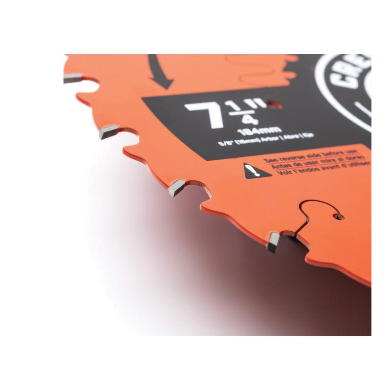 Crescent NailSlicer CSBFR-724-10 Framing Circular Saw Blade, 7-1/4 in Dia, 24-Teeth, Carbide Cutting Edge