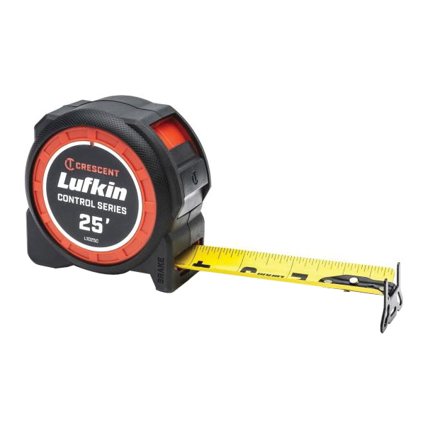 Command Control Series L1025C-02 Tape Measure, 25 ft L Blade, 1-3/16 in W Blade