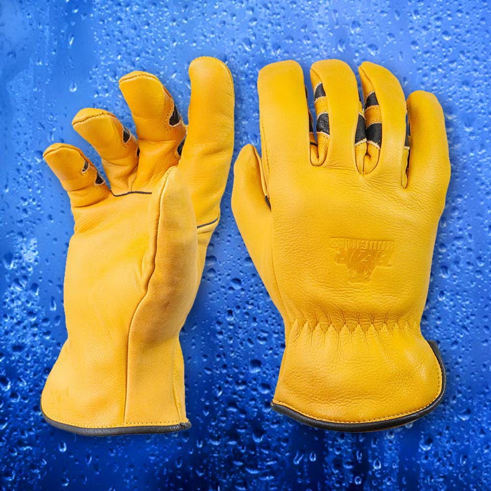 Bear Knuckles D367-2XL Gloves, 2XL, Wing Thumb, Shirred Elastic Cuff, Cowhide Leather - 2