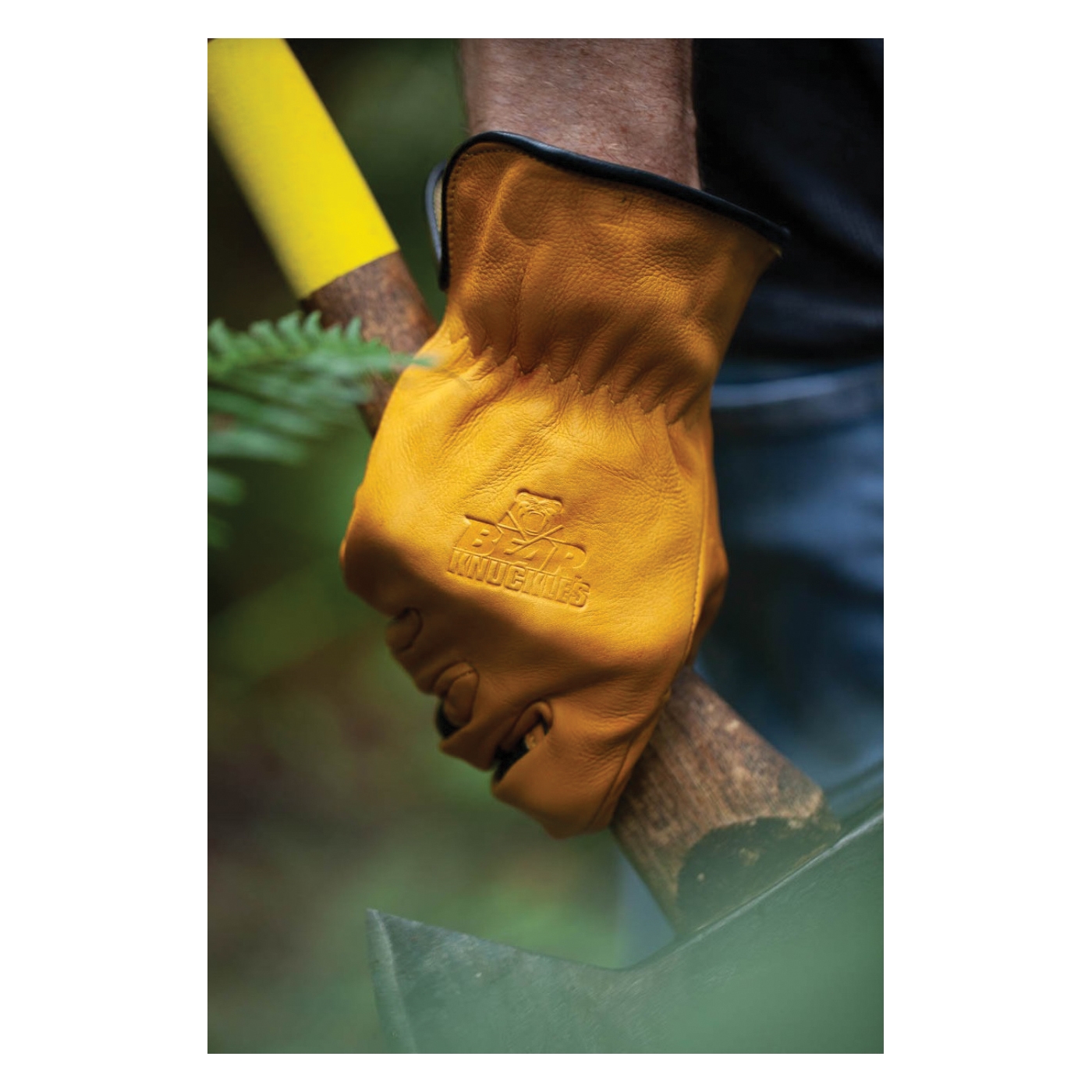 Bear Knuckles D367-2XL Gloves, 2XL, Wing Thumb, Shirred Elastic Cuff, Cowhide Leather - 3